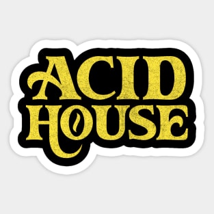 Acid House //// 80s House Music Typography Design Sticker